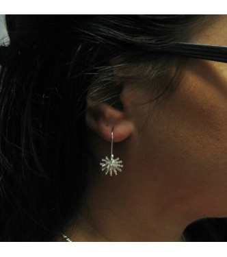 E000745 Handmade sterling silver earrings solid 925 hallmarked  Empress